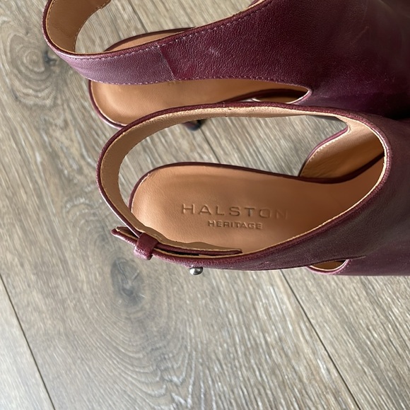 Halston Heritage Betty Leather Slingback Booties - Picture 8 of 12